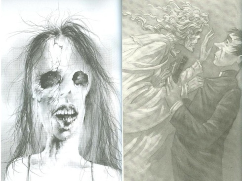 Gammell's classic artwork on the left, 